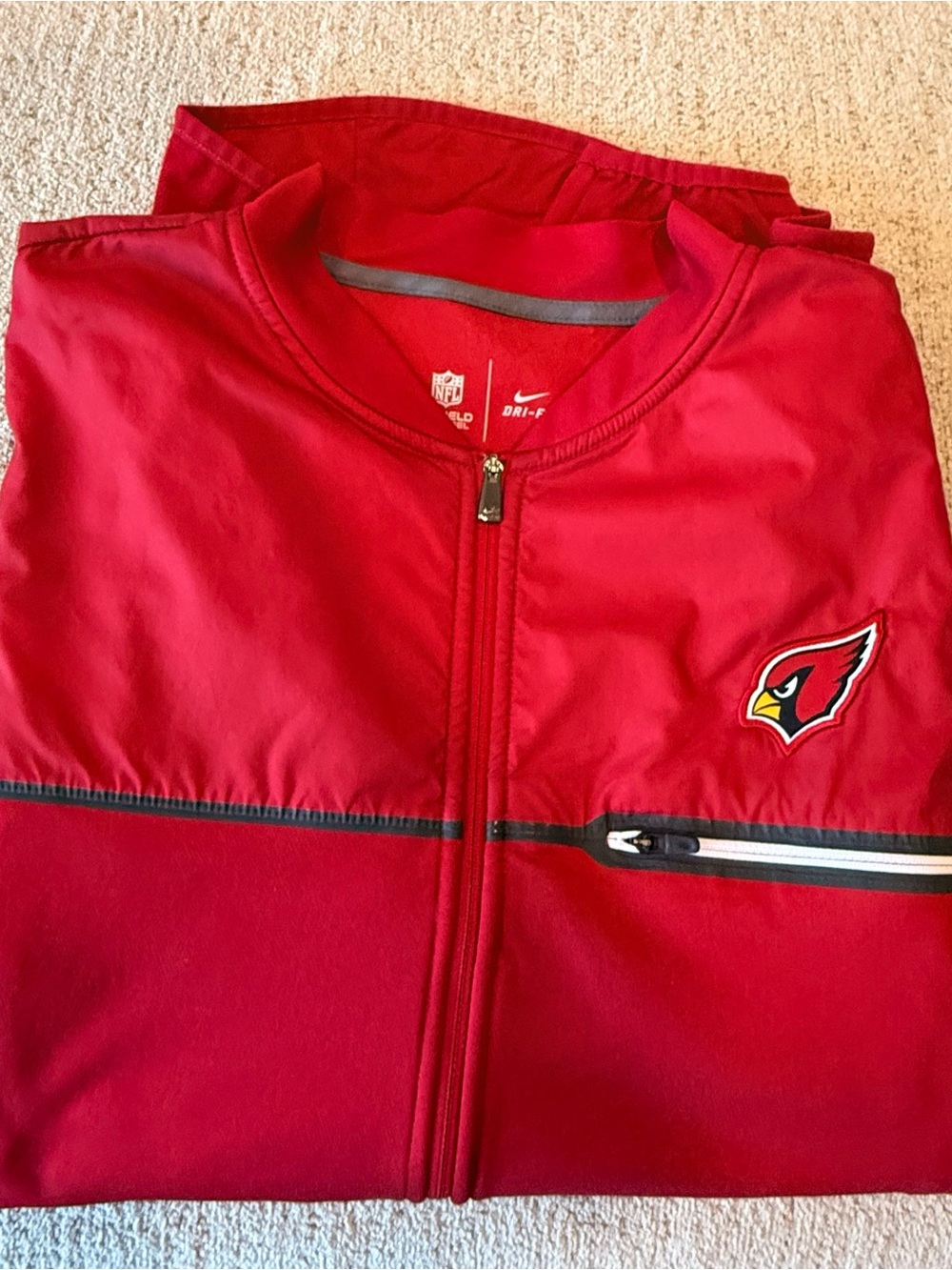 Arizona Cardinals Red Full‑Zip Jacket